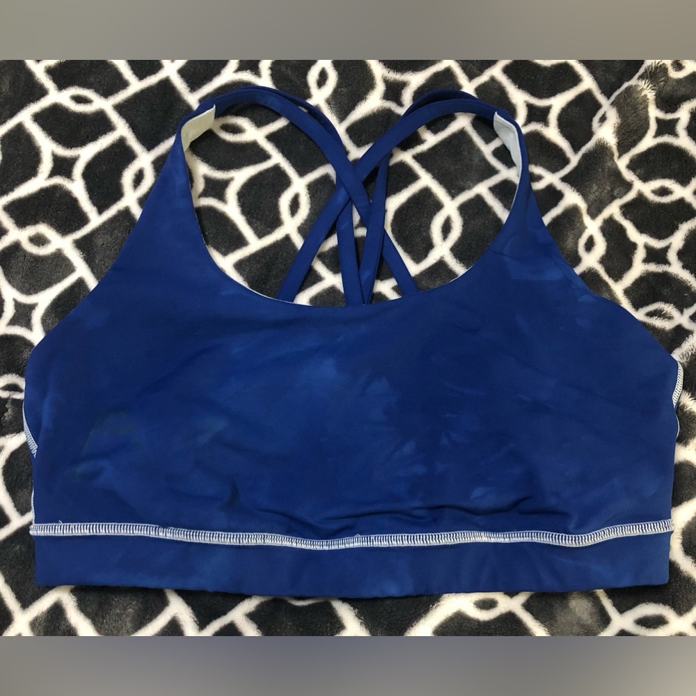 Lululemon Athletica tie~died Deep Blue Sports Bra
